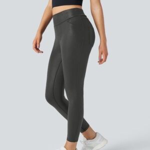 Softlyzero™ Faux Leather High Waisted Leggings Shiny Dusk